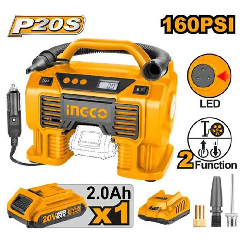 کمپرسور شارژی 20 ولت اینکو مدل CACLI2002