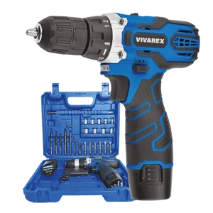 دریل شارژی ٢ باطری با لوازم ویوارکس مدل VR12V-2A